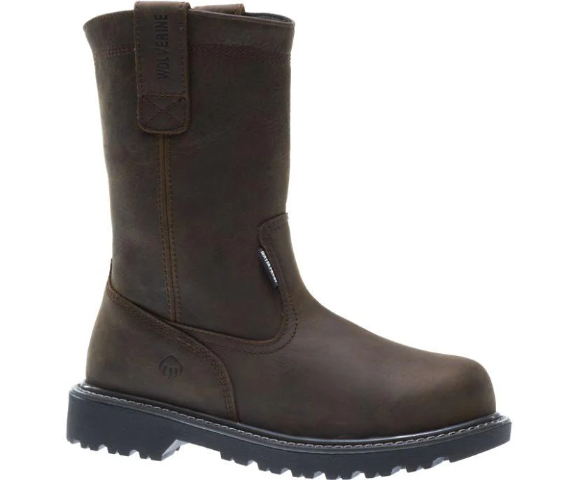 Wolverine Men's Floorhand Wellington Brown Waterproof Steel Toe Work Boots W10680 - Image 3