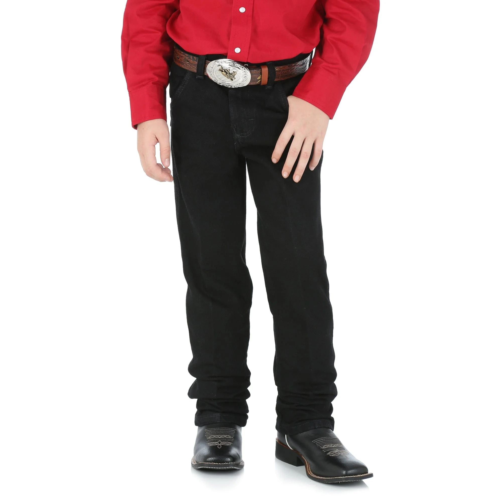 Wrangler Boys Cowboy Cut Black Original Fit Jeans (8-20) 13MWBBK - Image 2