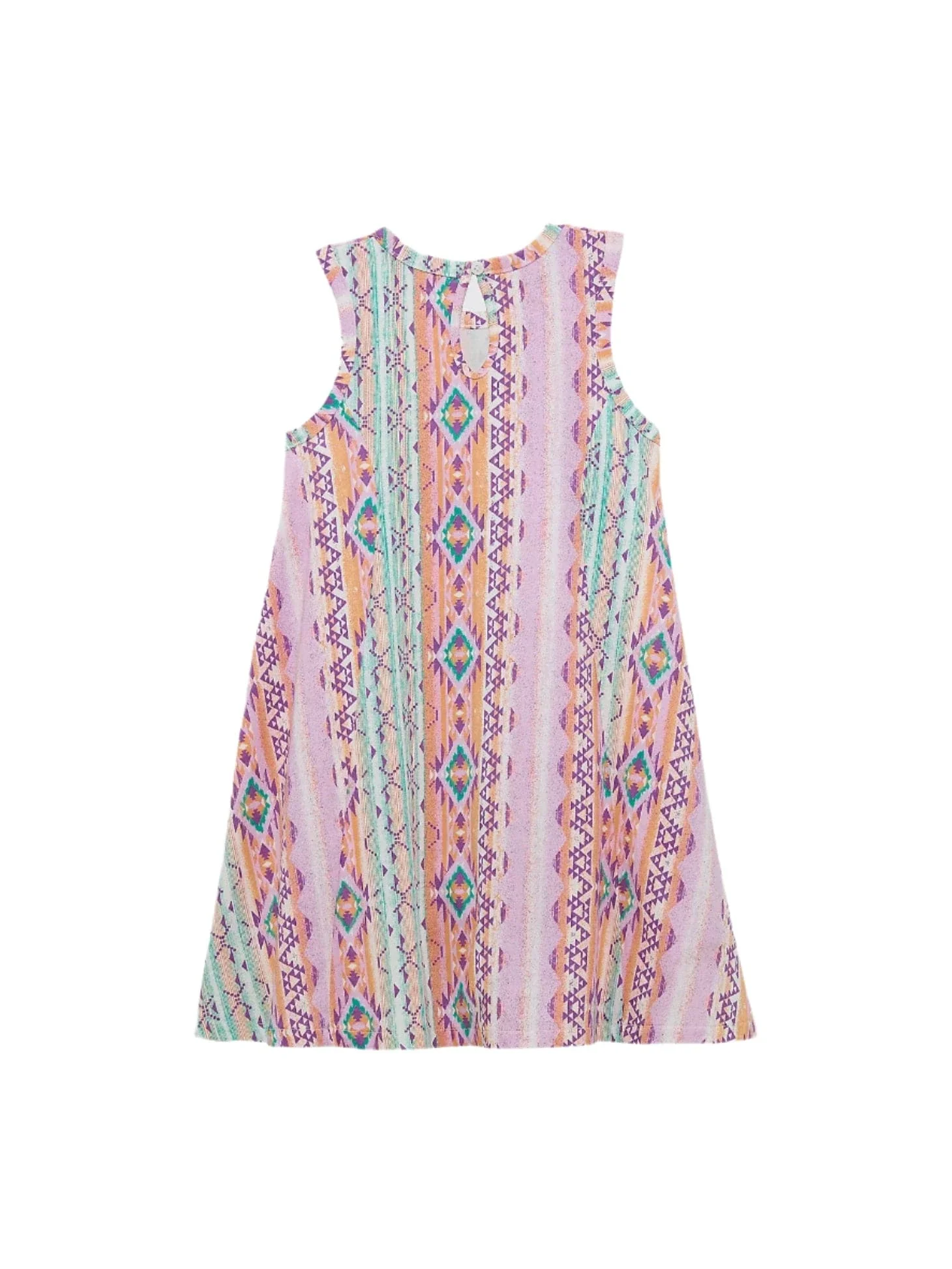 Wrangler Girl's Purple Geometric Western Sleeveless Swing Dress 112364334 - Image 2