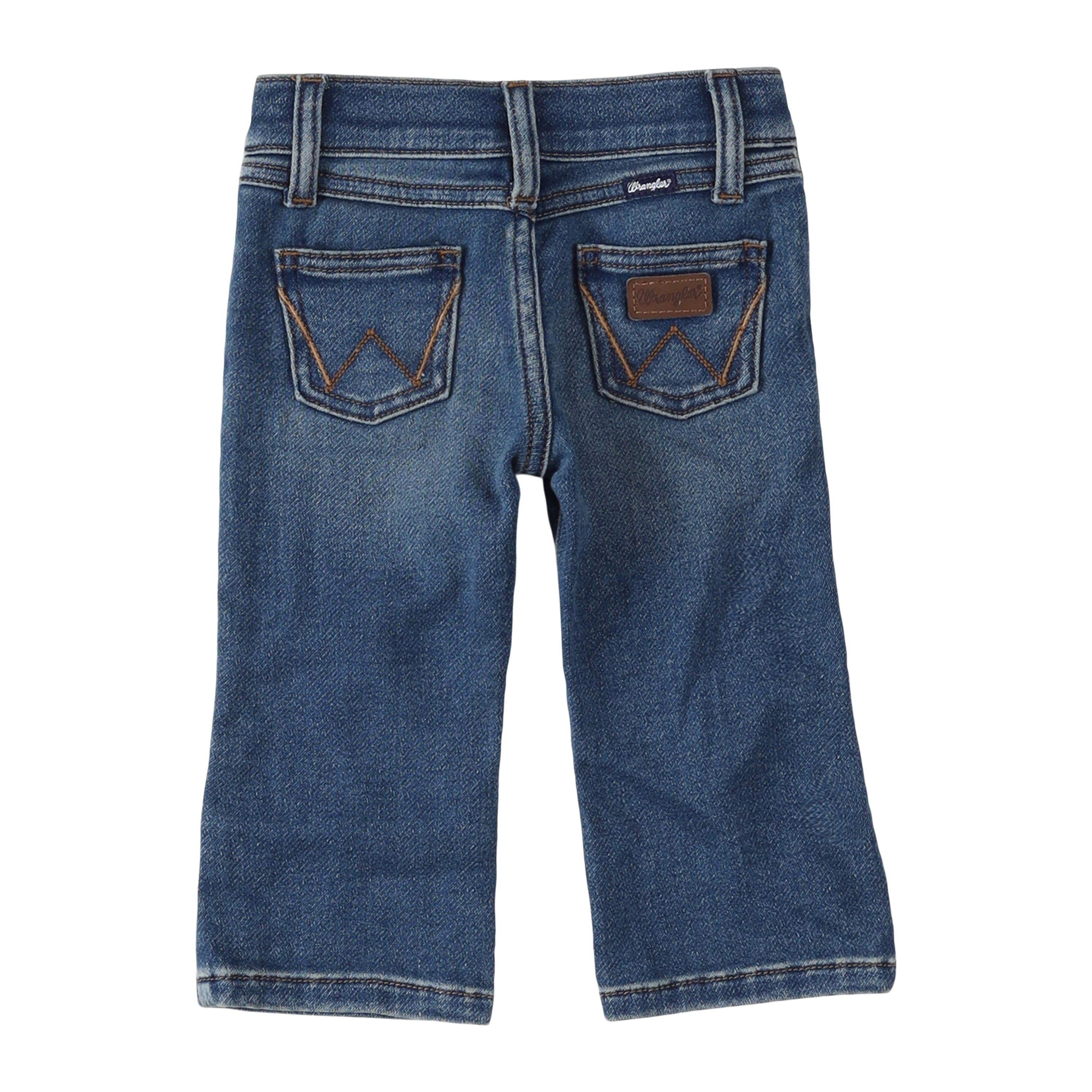 Wrangler Baby Boys Stitched Pocket Ropin' Blue Bootcut Jean 112336776 - Image 2