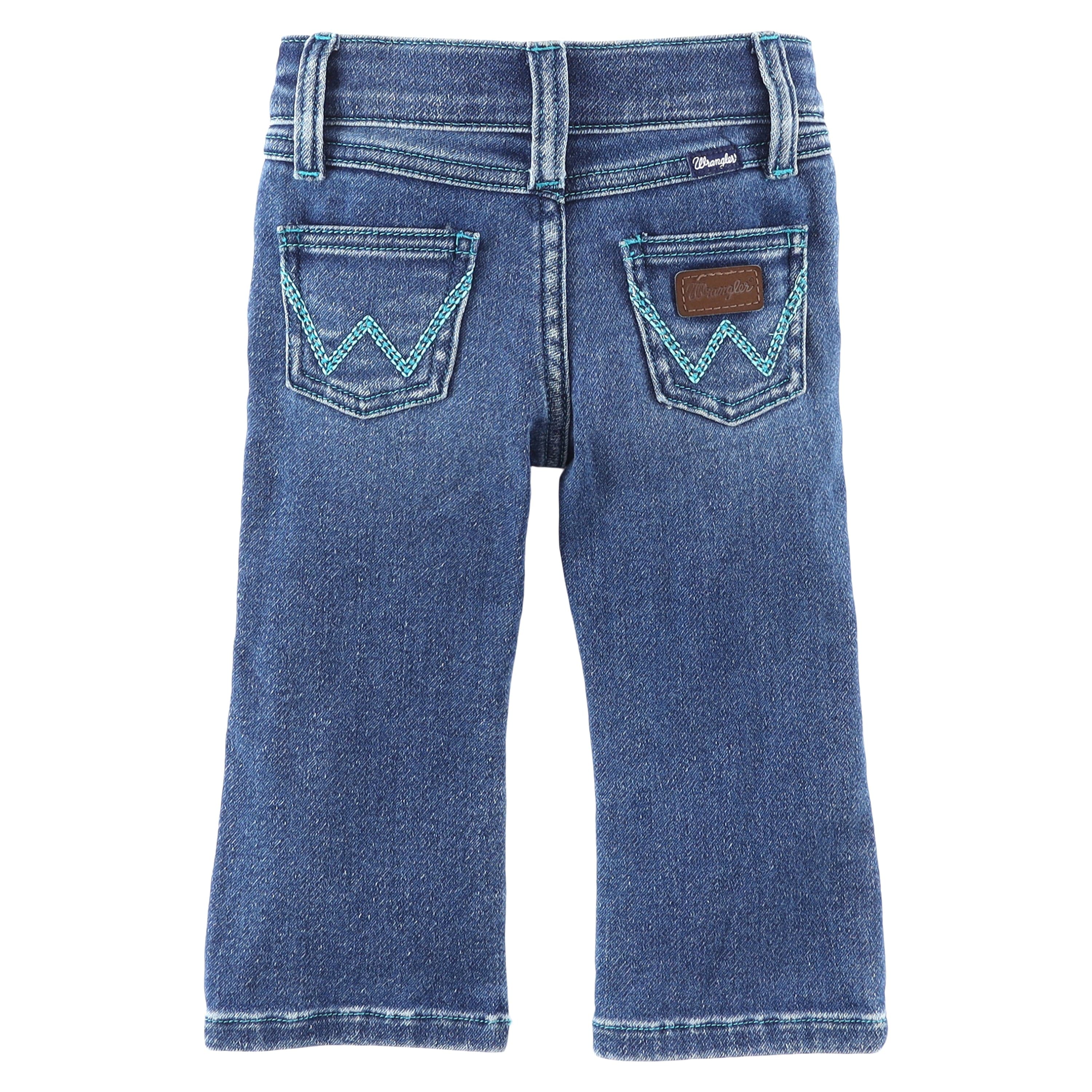 Wrangler Little Girls Stitched Pocket Melanie Bootcut Jeans 112338911 - Image 2