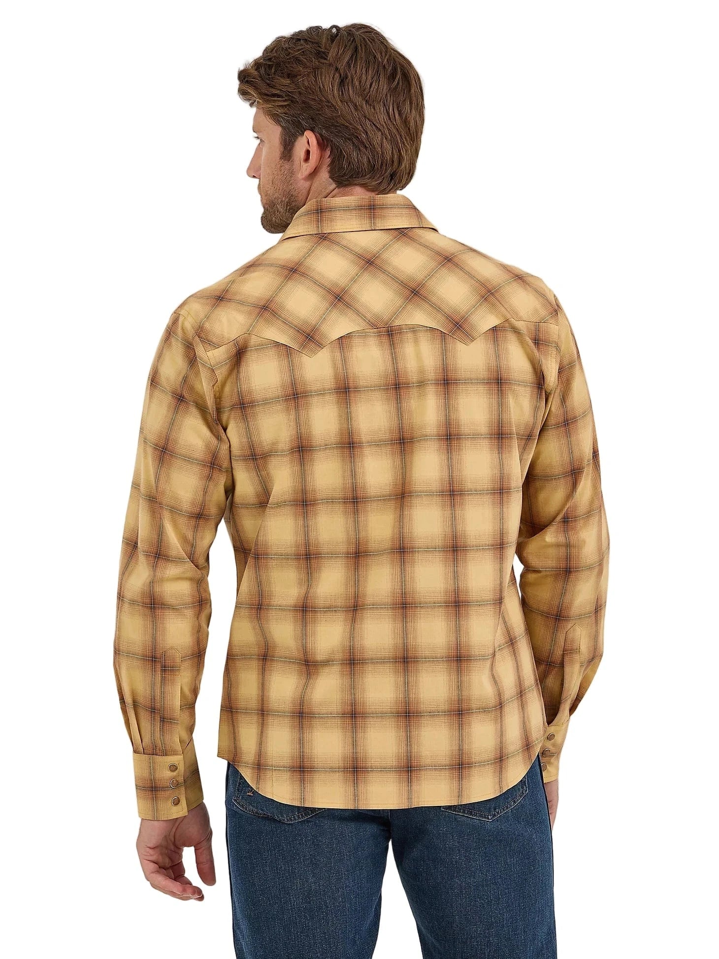 Wrangler Men's Curry Retro Sawtooth Snap Western Shirt 112368074 - Image 3