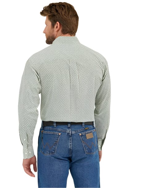 Wrangler Men's Geometric Print Long-Sleeve Western Shirt 112359455 - Image 2