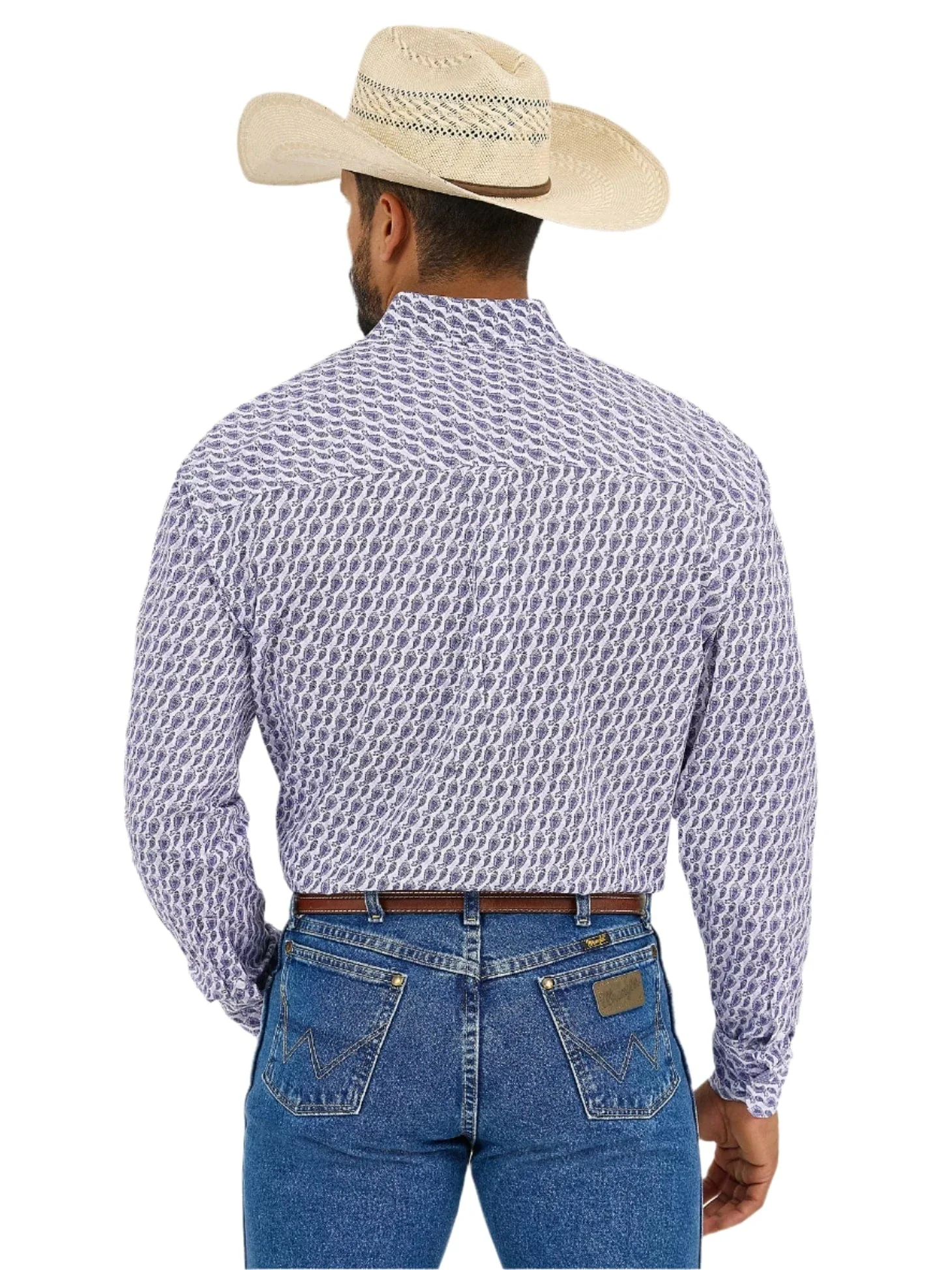 Wrangler Men's George Strait Amethyst Long Sleeve Button Down Western Shirt 112365401 - Image 2