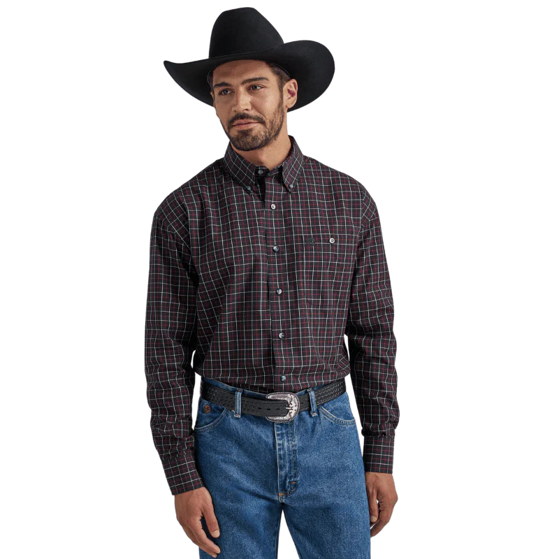 Wrangler Men's George Strait Long Sleeve Button Down Shirt 112338093