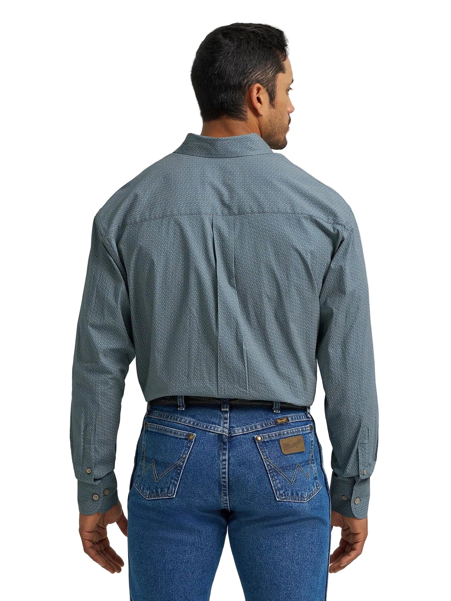 Wrangler Men's George Strait Mallard Geometric Western Shirt 112368204 - Image 3