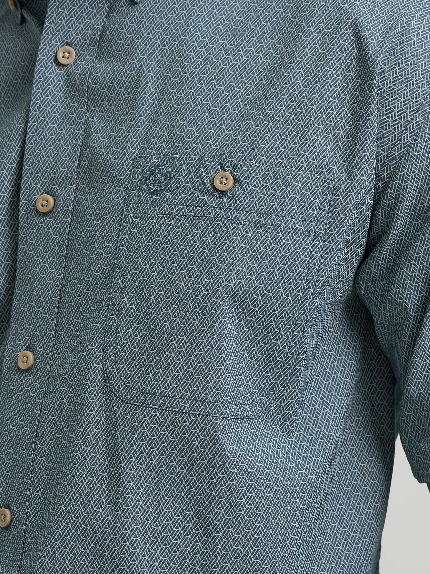 Wrangler Men's George Strait Mallard Geometric Western Shirt 112368204 - Image 5