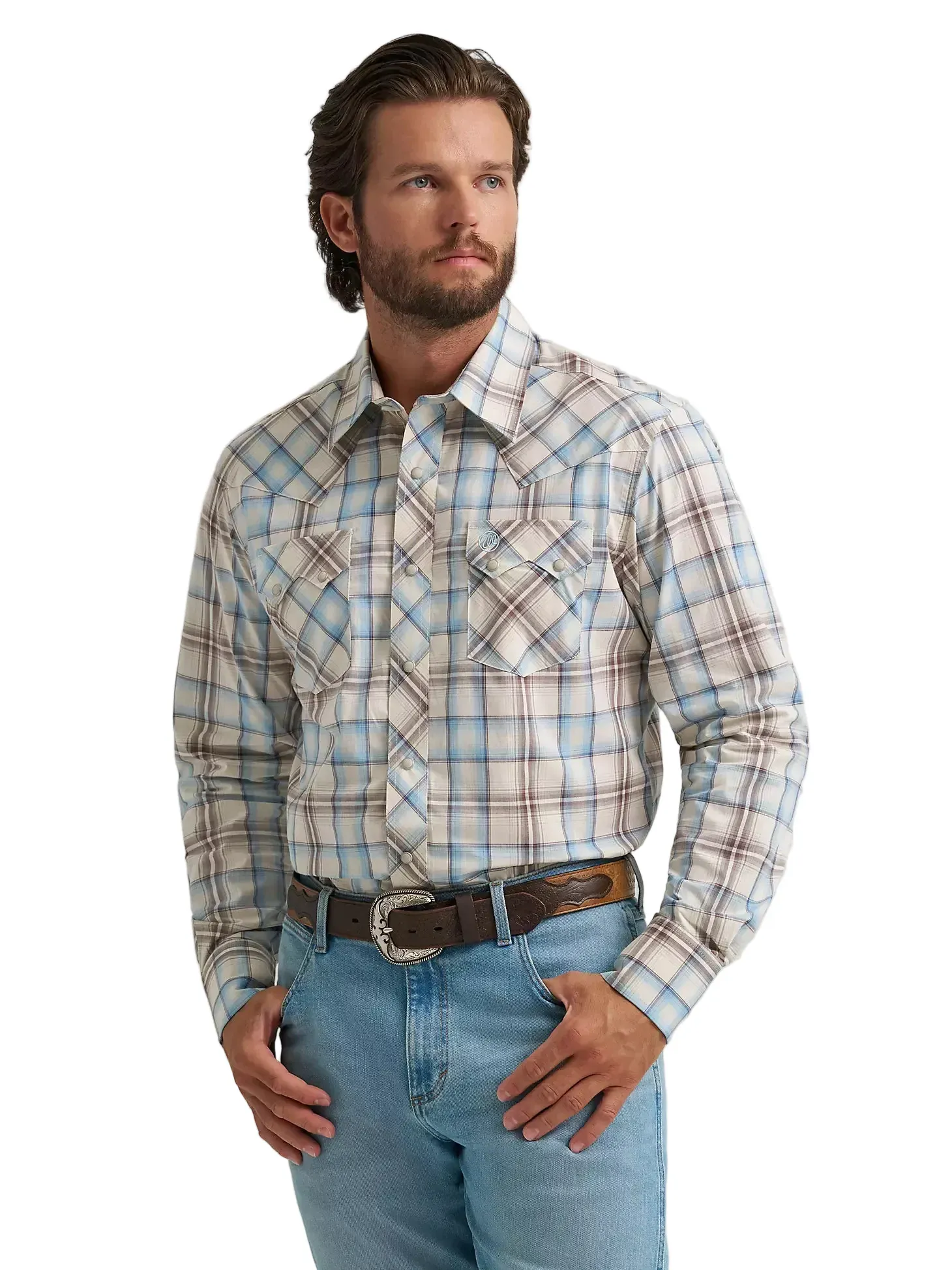 Wrangler Men's Historic Tan Retro Sawtooth Snap Western Shirt 112374742