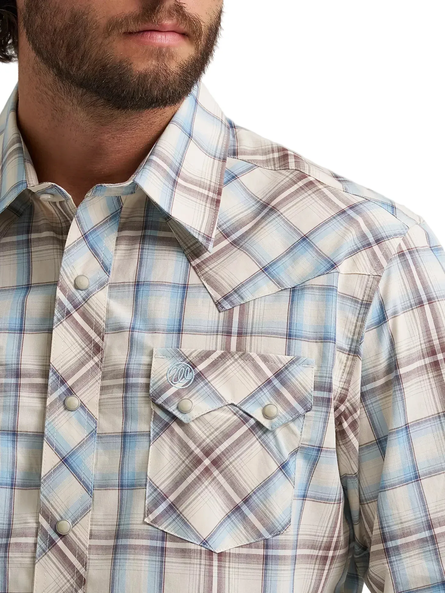 Wrangler Men's Historic Tan Retro Sawtooth Snap Western Shirt 112374742 - Image 4