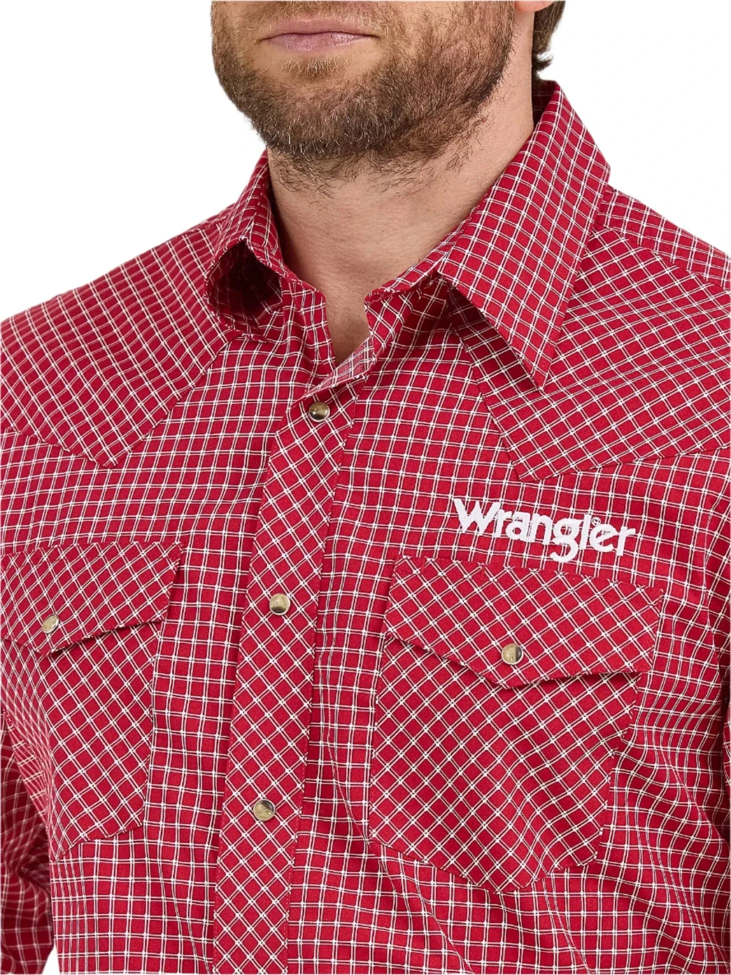 Wrangler Men's Logo Long Sleeve Western Snap Shirt 112359468 - Image 3