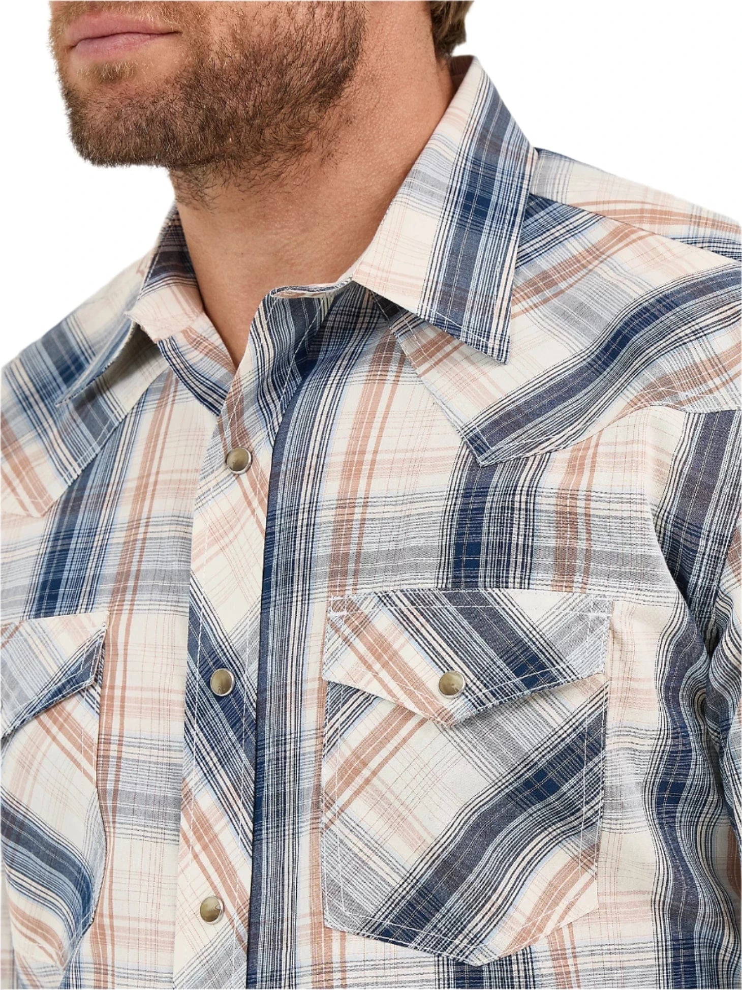 Wrangler Men's 20X Competition Long Sleeve Two Pocket Western Snap Shirt 112359546 - Image 3