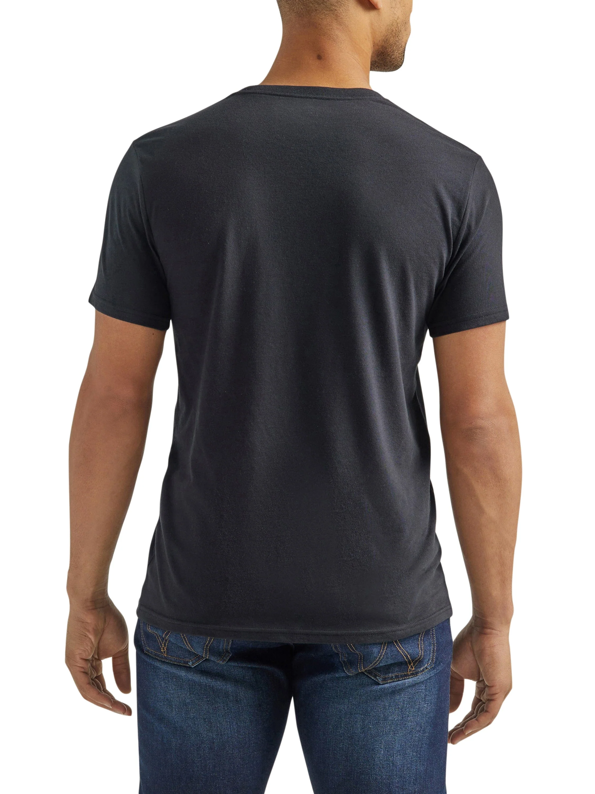 Wrangler Men's Mexico Flag Logo Jet Black T-Shirt 112339598 - Image 2
