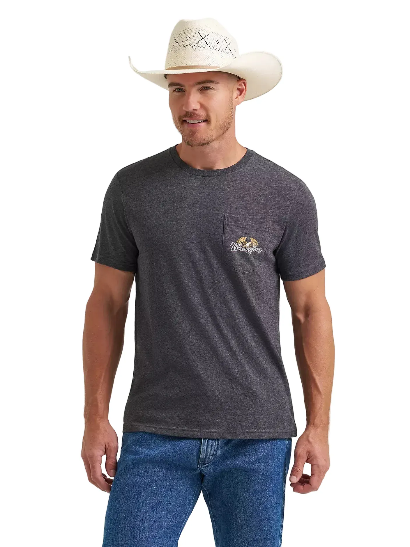 Wrangler Men's Phantom Heather Flying Eagle T-Shirt 112372857