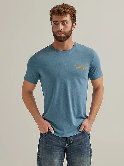 Wrangler Men's Provincial Blue Short Sleeve Graphic T-Shirt 112344148 - Image 2