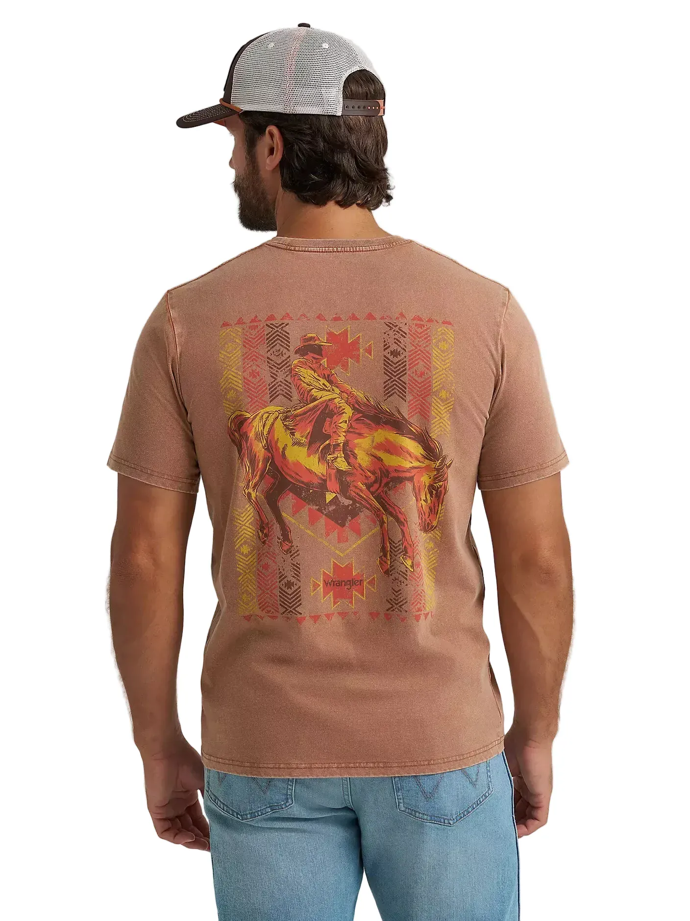 Wrangler Men's Rawhide Southwestern Bronco T-Shirt 112372850 - Image 2