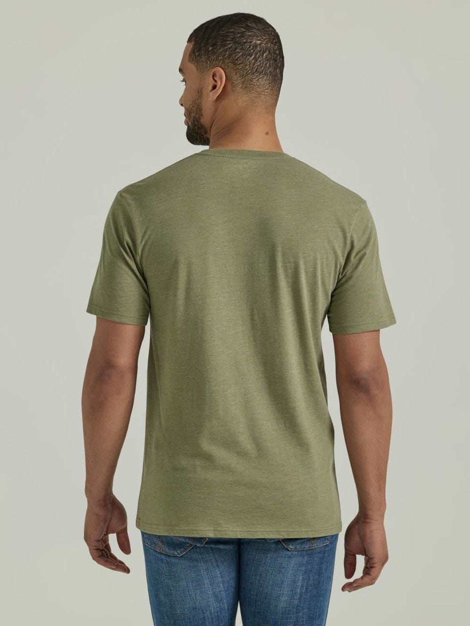 Wrangler Men's Tropical Cactus Deep Lichen Green Short Sleeve Graphic T-Shirt 112346609 - Image 2