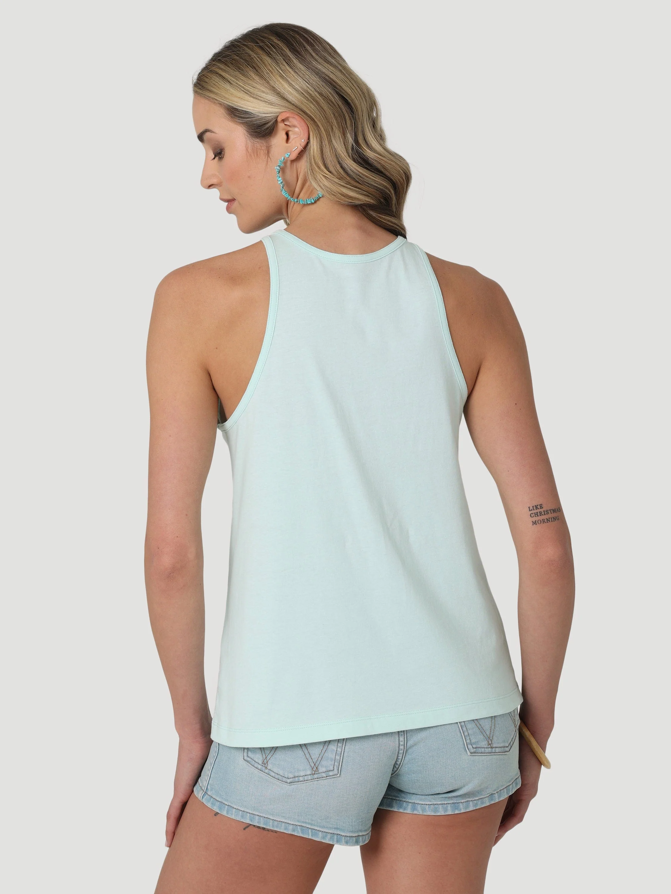 Wrangler Women's Blue Opal Cowgirl Boots Sunset Goddess Sleeveless Tank 112330045 - Image 3