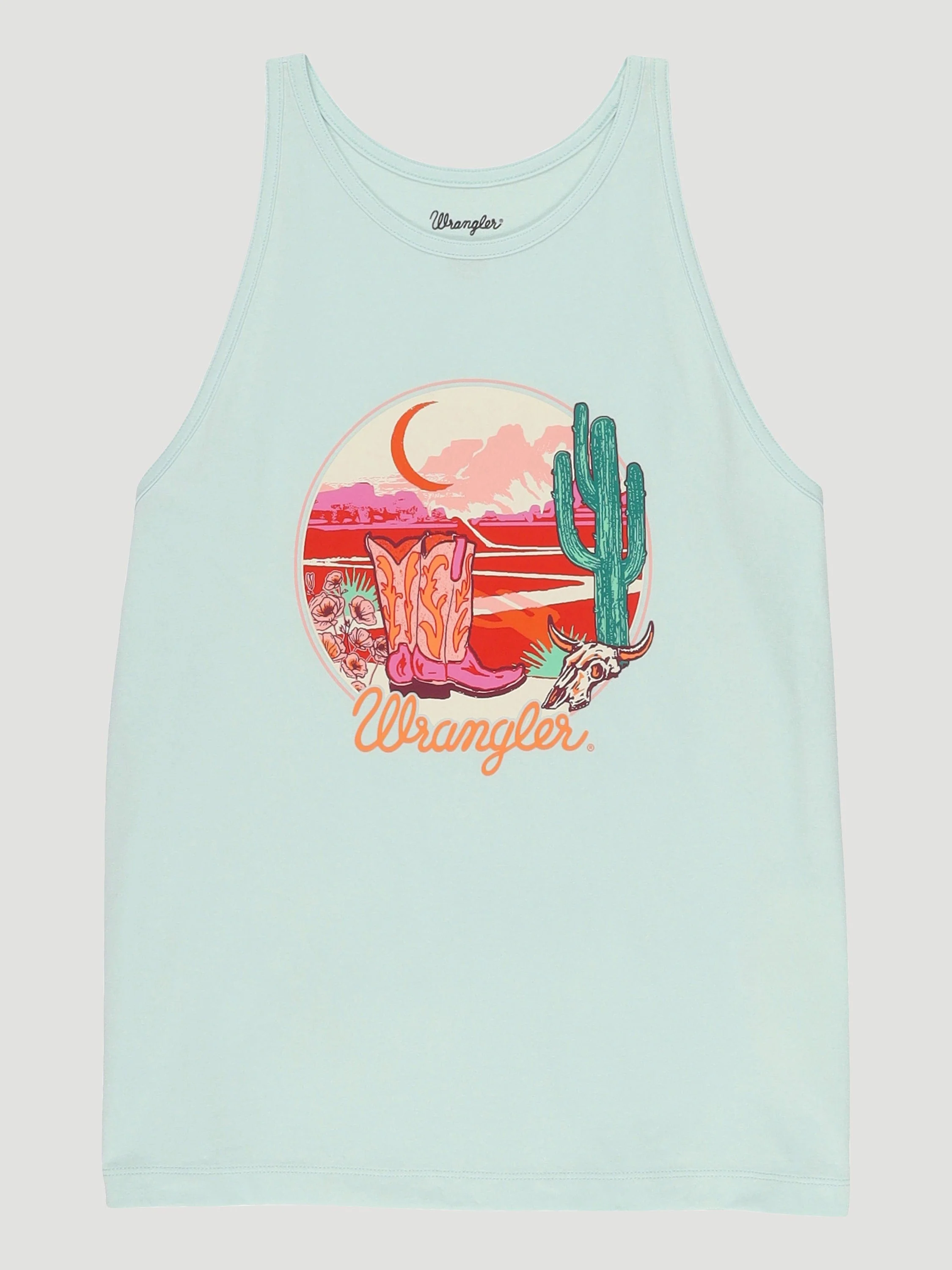 Wrangler Women's Blue Opal Cowgirl Boots Sunset Goddess Sleeveless Tank 112330045 - Image 4