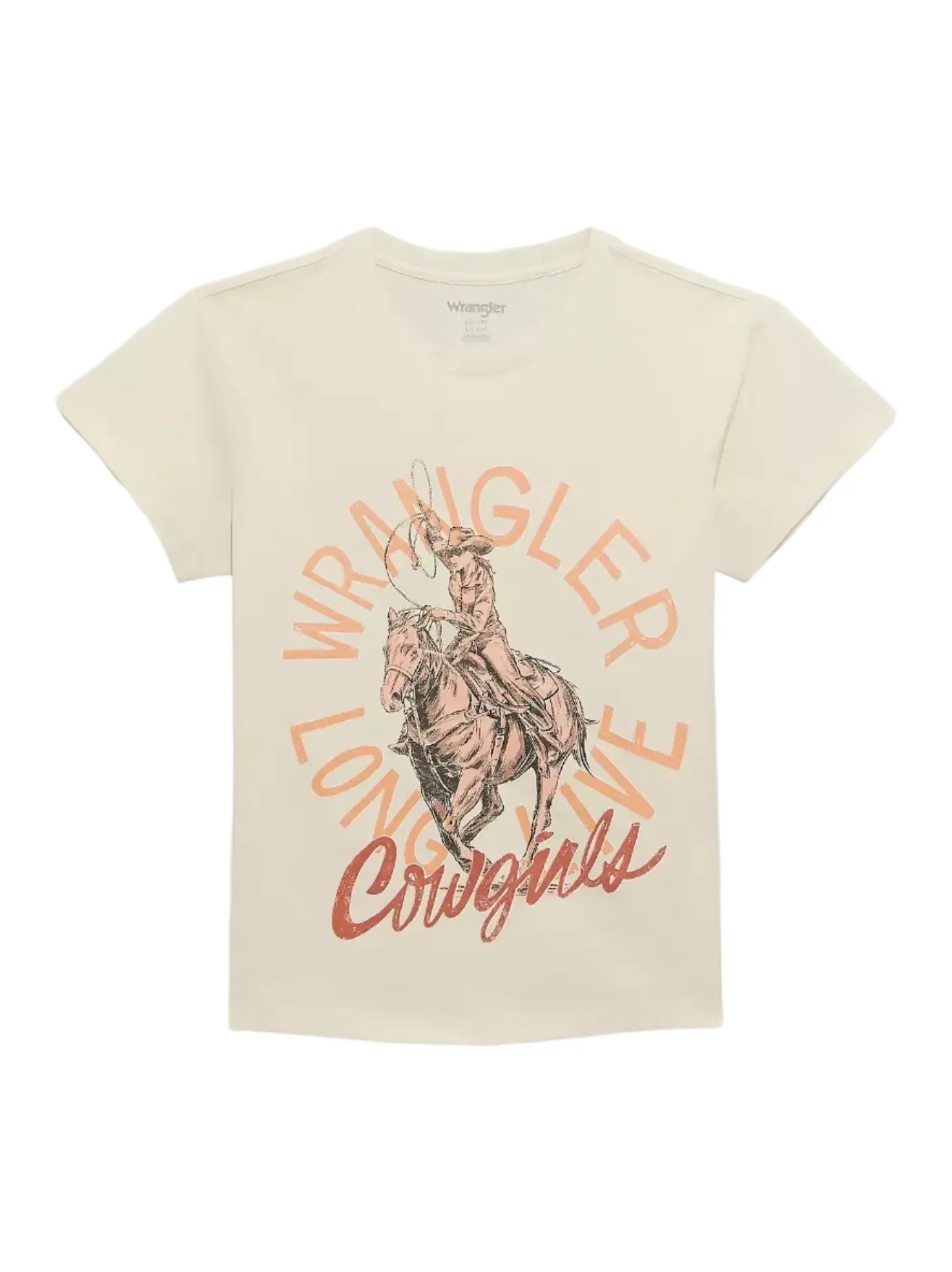 Wrangler Women's Egret Faded Cowgirl Retro T-Shirt 112372986