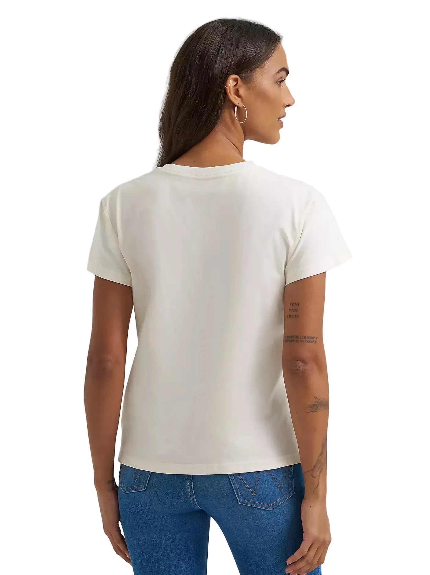 Wrangler Women's Egret Faded Cowgirl Retro T-Shirt 112372986 - Image 3
