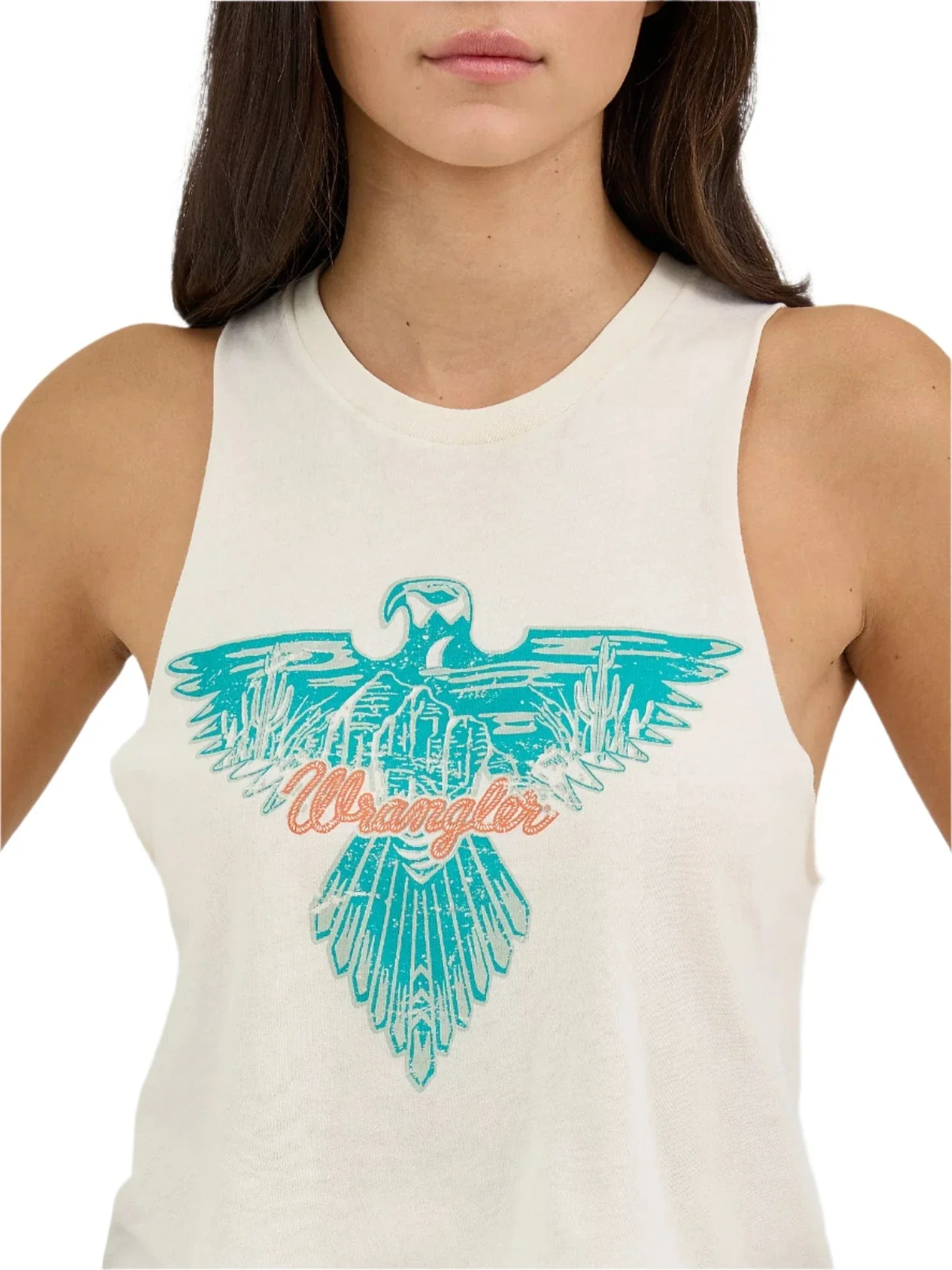Wrangler Women's Festival Crop Graphic Tank 112358625 - Image 2