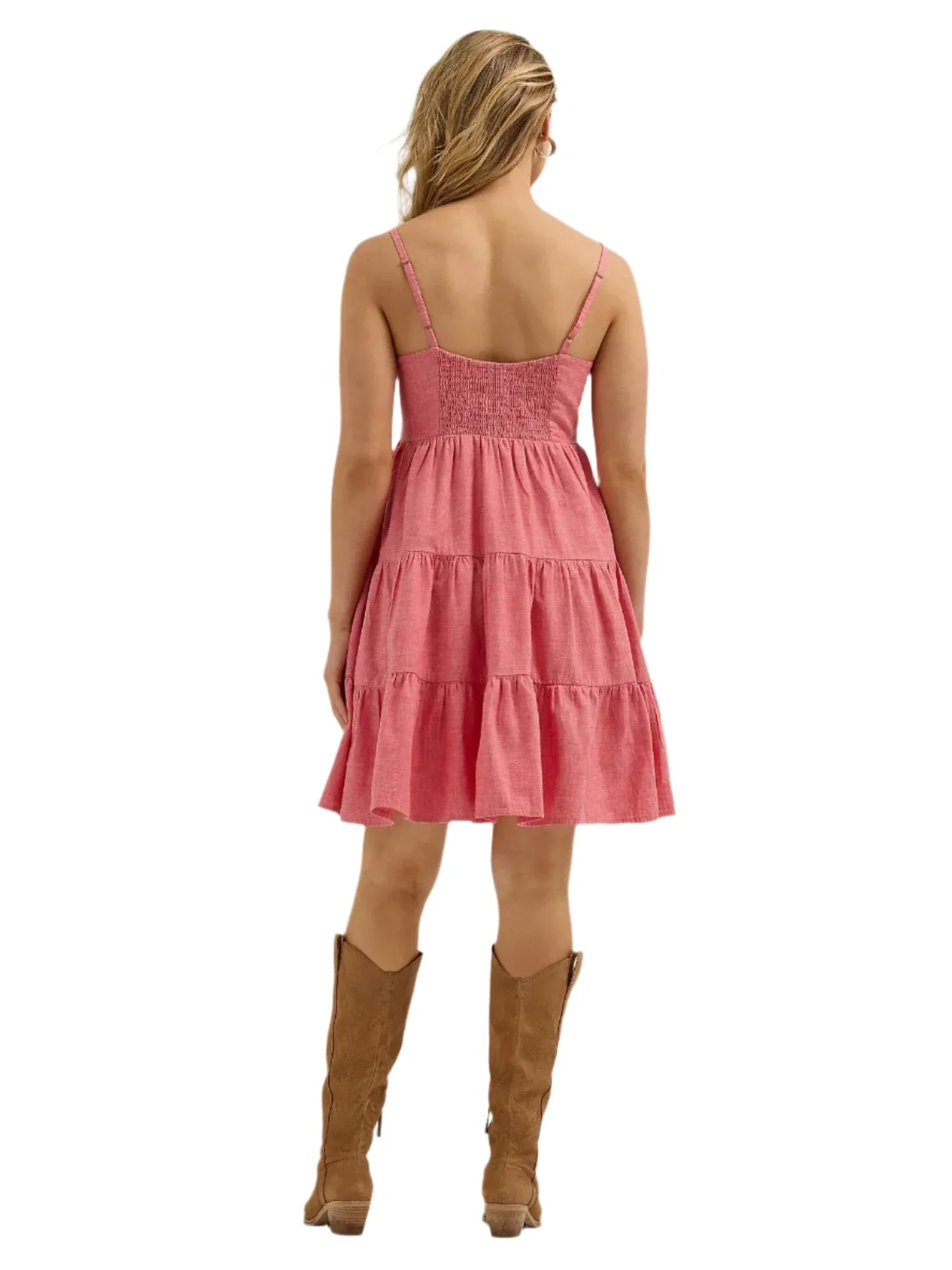 Wrangler Women's Red Strappy Tiered Dress 112365032 - Image 3