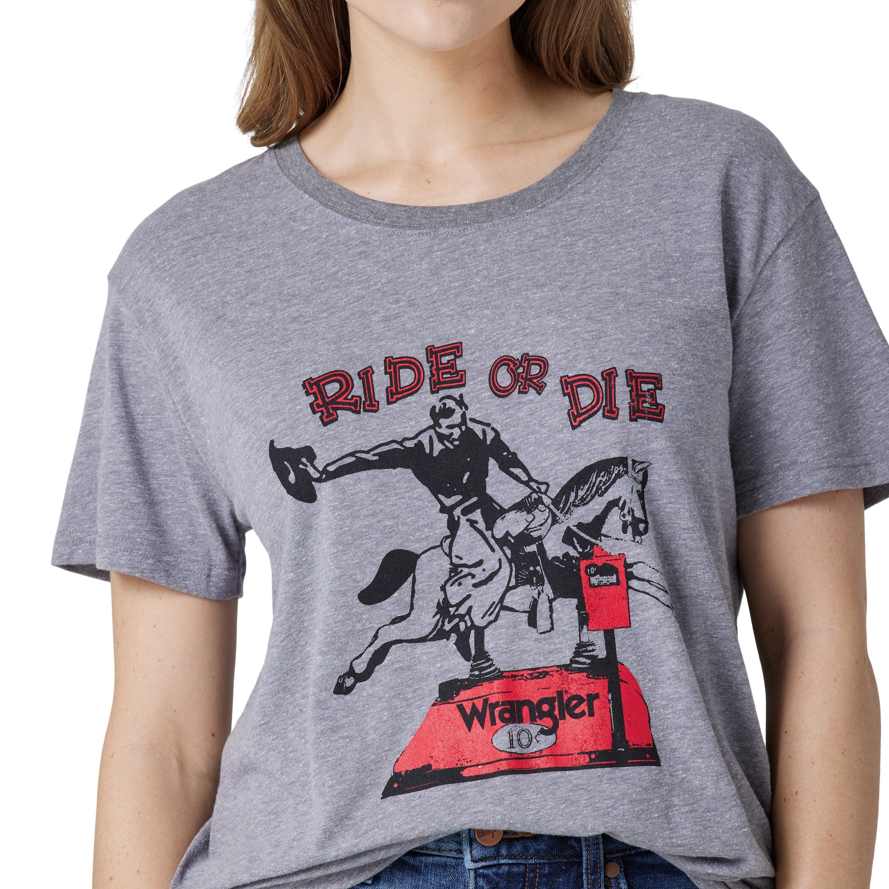 Wrangler Women's Retro Granite Ride or Die Boyfriend Graphic Tee 112326473 - Image 5