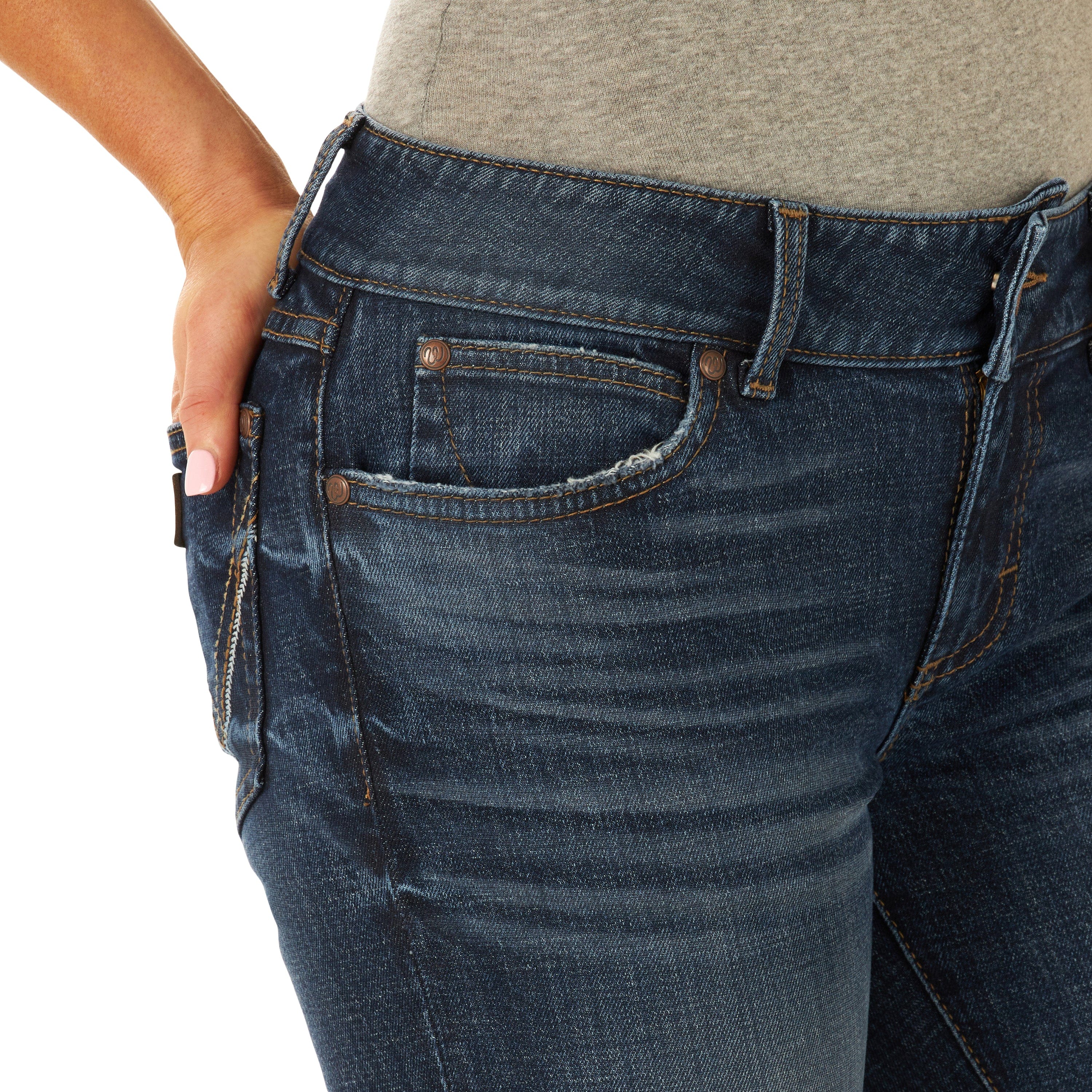 Wrangler Women's Retro Mae Shelby Wash Wide Leg Trouser Jeans 112317172 - Image 5