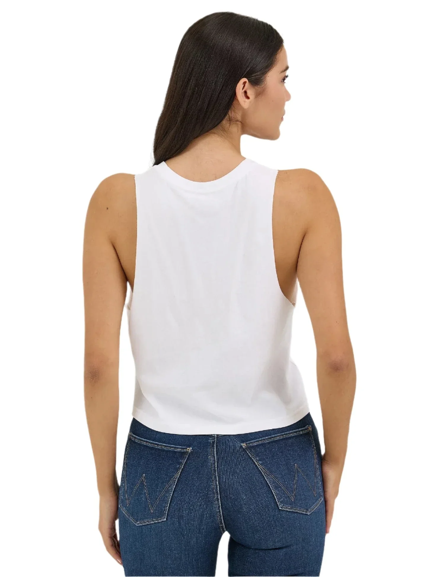 Wrangler Women's White Festival Crop Top Graphic Tank 112361861 - Image 2