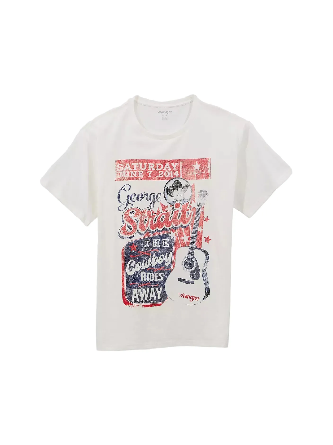Wrangler Women's Bright White George Strait Oversized Band T-Shirt 112361056