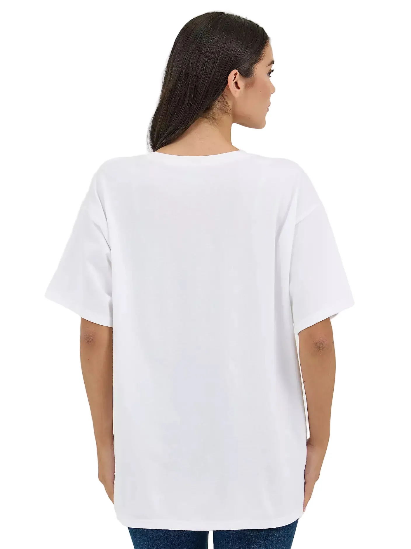 Wrangler Women's Bright White George Strait Oversized Band T-Shirt 112361056 - Image 3