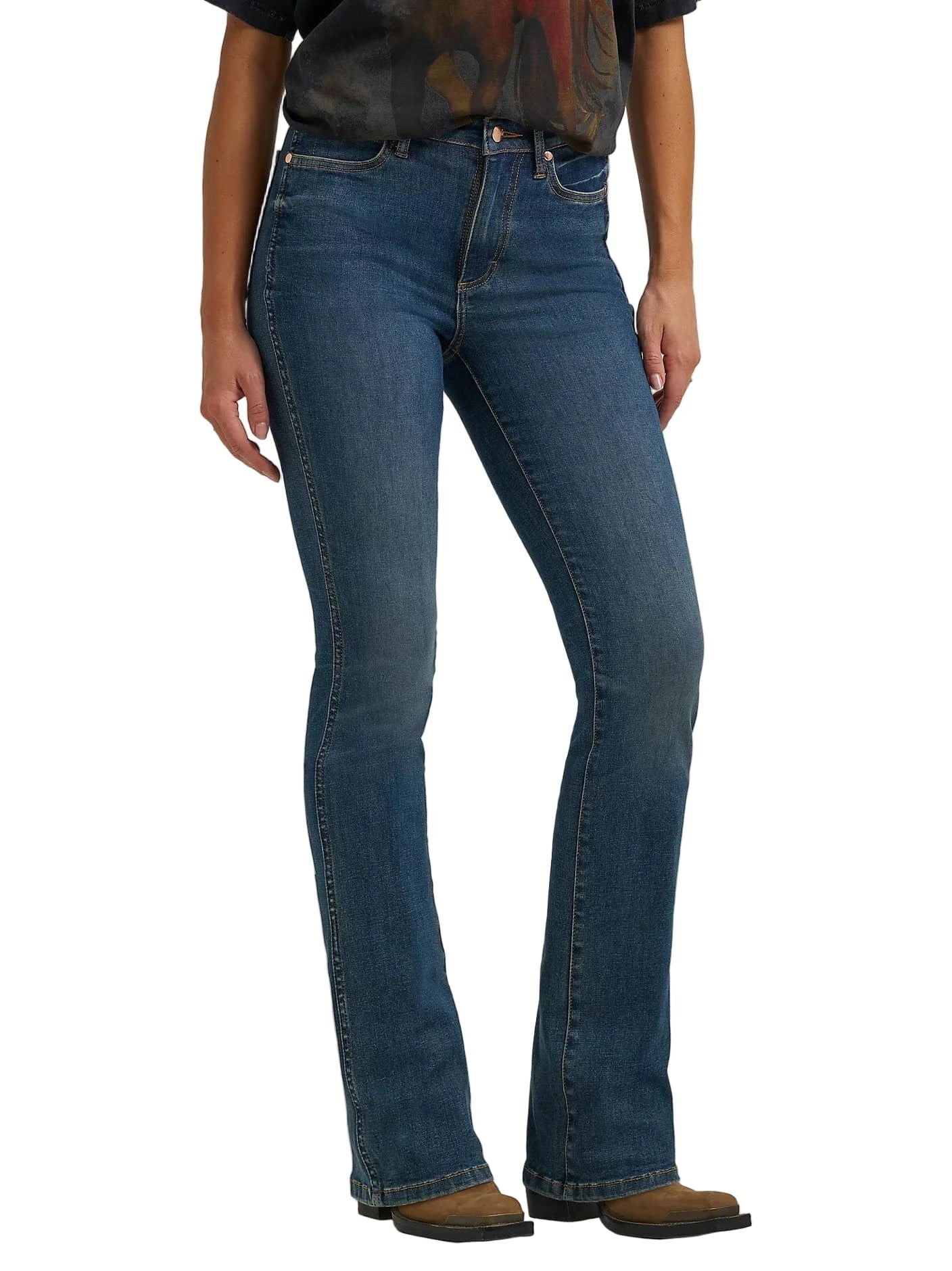 Wrangler X Lainey Wilson Women's Boho Wash Boot Hugger Jeans 112370404 - Image 3