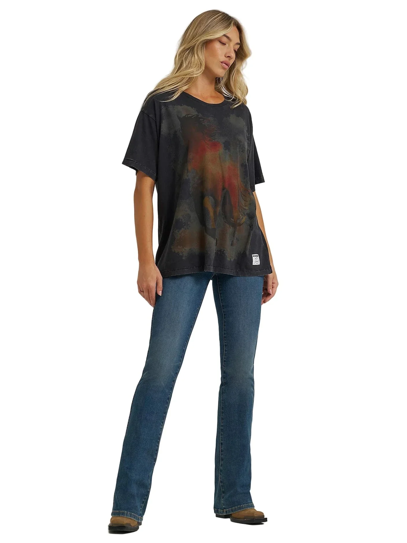 Wrangler X Lainey Wilson Women's Boho Wash Boot Hugger Jeans 112370404 - Image 5