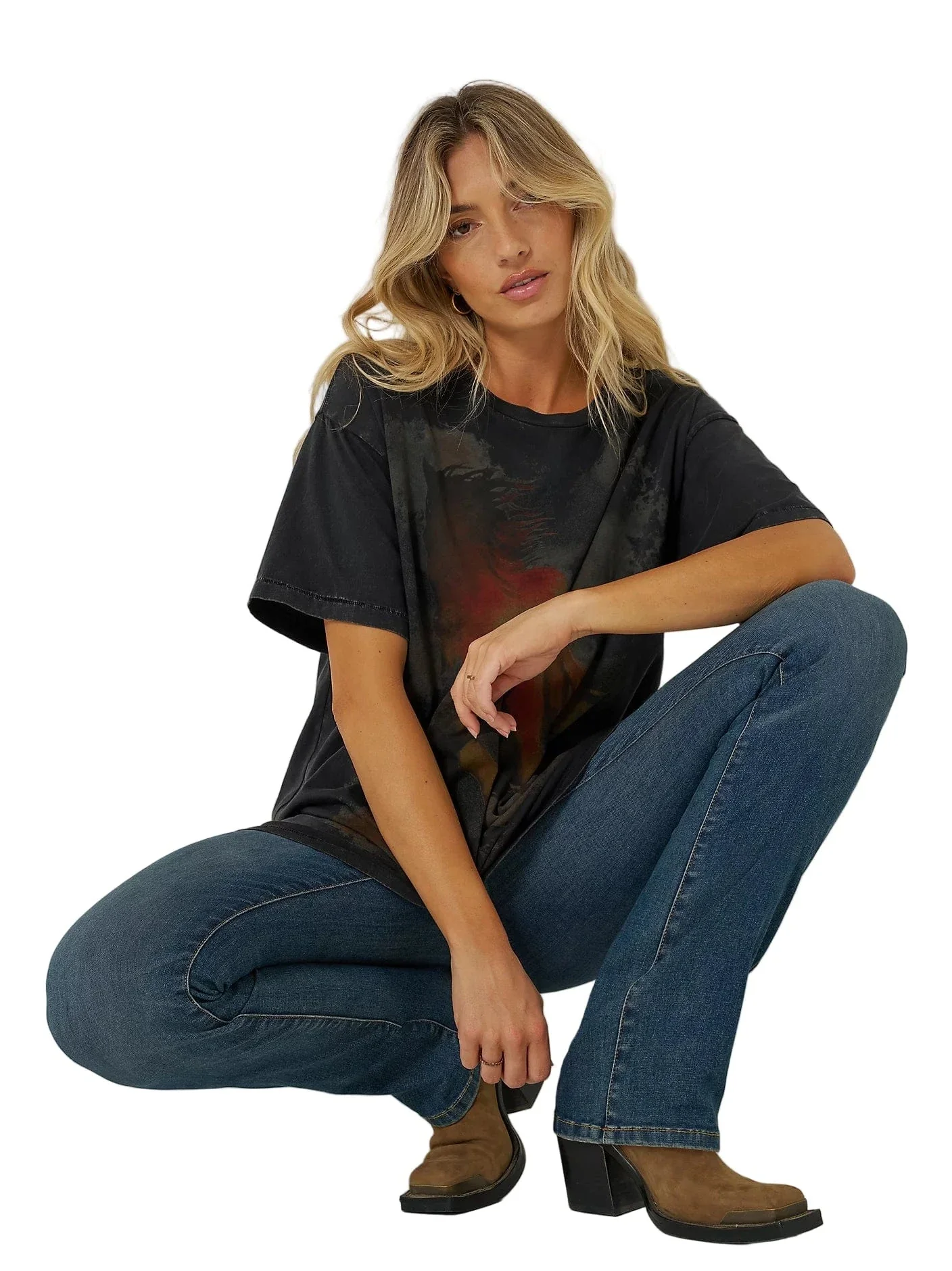 Wrangler X Lainey Wilson Women's Boho Wash Boot Hugger Jeans 112370404 - Image 8
