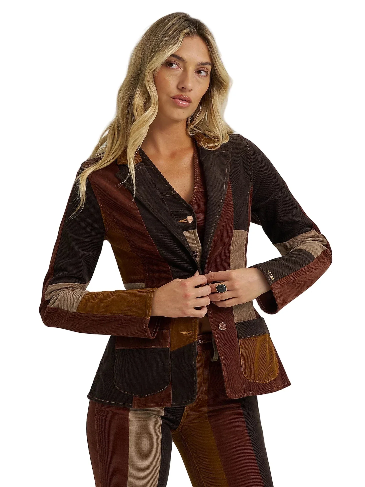 Wrangler X Lainey Wilson Women's Corduroy Patchwork Blazer 112370395