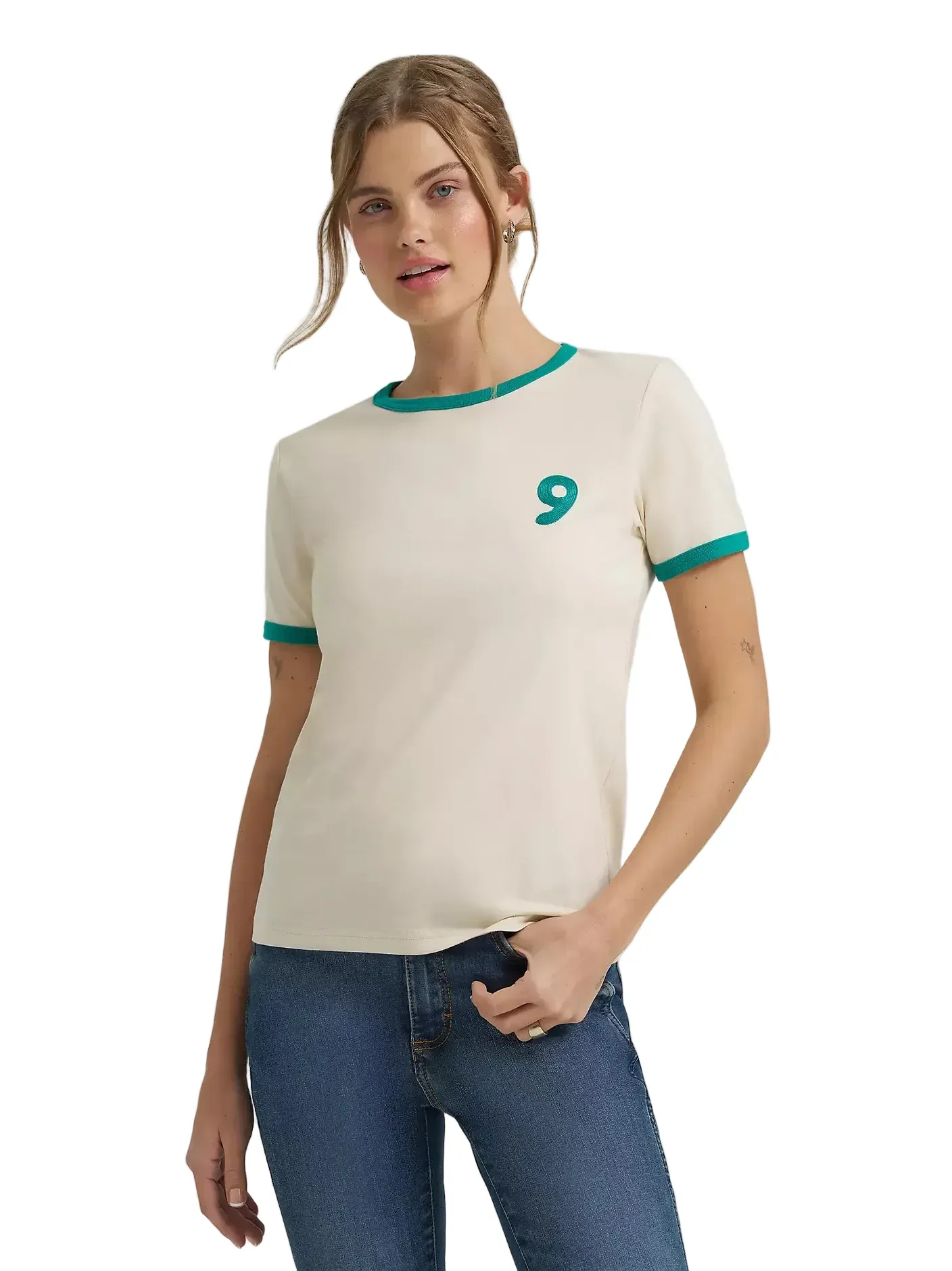Wrangler X Lainey Wilson Women's Hearts Dreams Ringer T-Shirt 112375630
