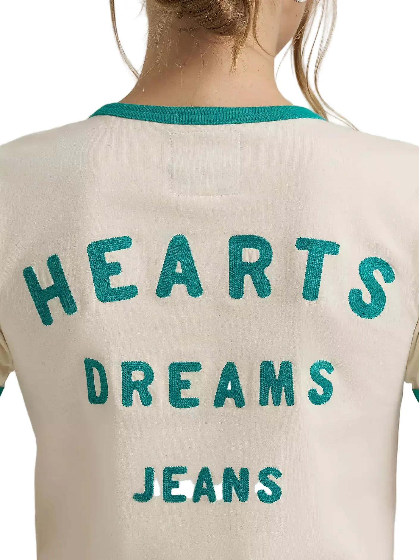 Wrangler X Lainey Wilson Women's Hearts Dreams Ringer T-Shirt 112375630 - Image 5