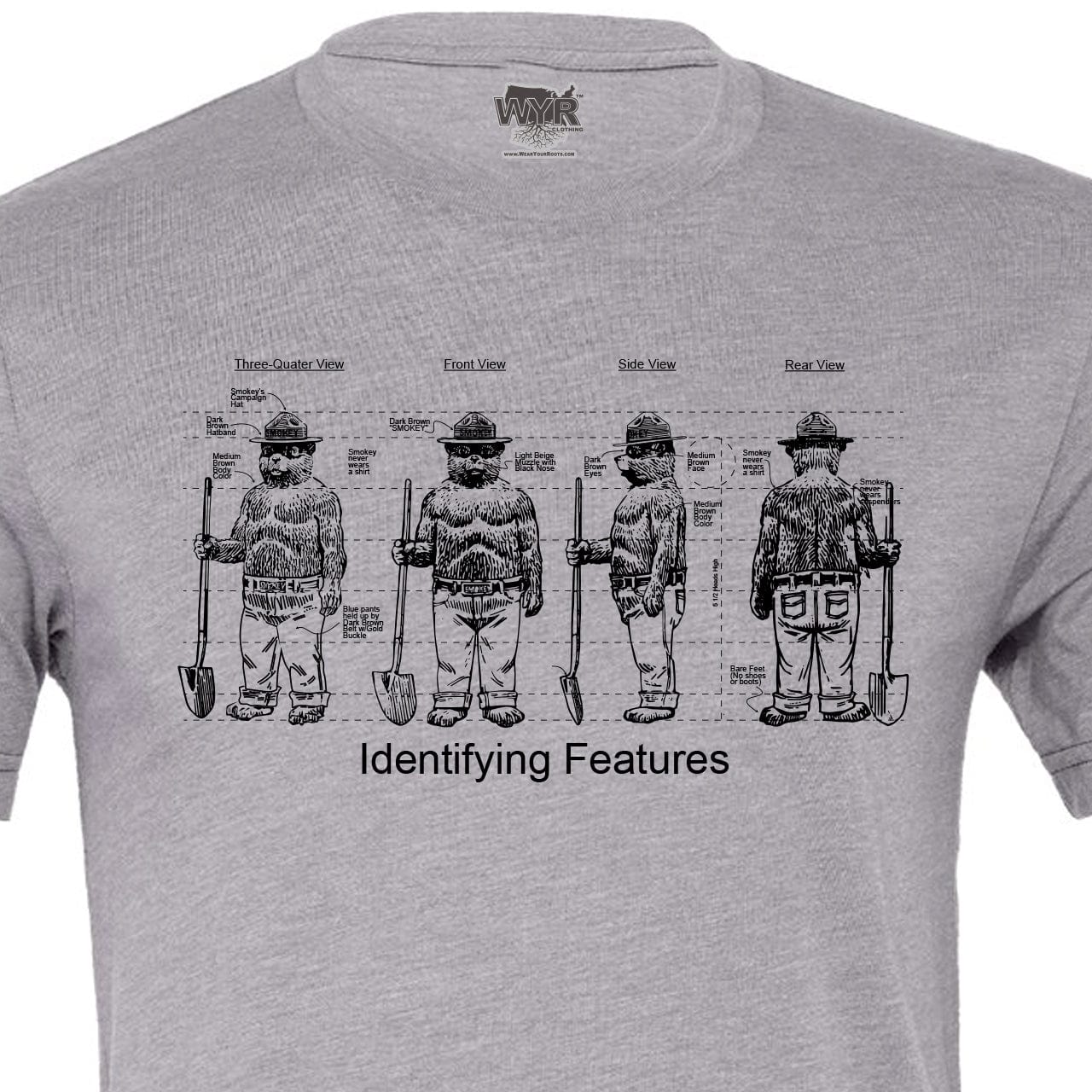 WYR Smokey Bear Profile Tee (Unisex) - Image 3