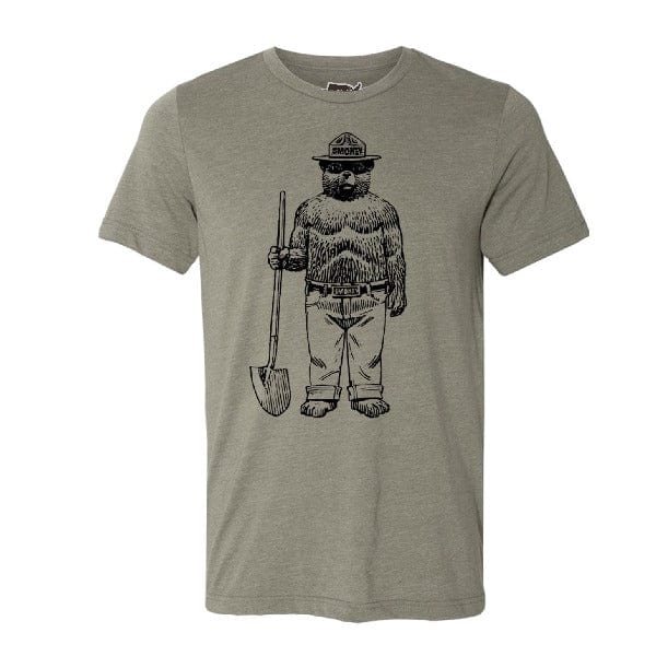 WYR Smokey Bear Shovel Crewneck Tee (Unisex)