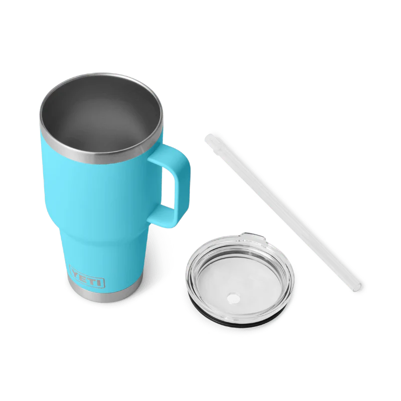 Yeti Rambler 35 oz Reef Blue Limited Edition Straw Mug - Image 3
