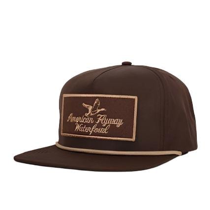 Youth Throwback Vintage Rope Hat Brown w Patch and Tan Rope - Image 3