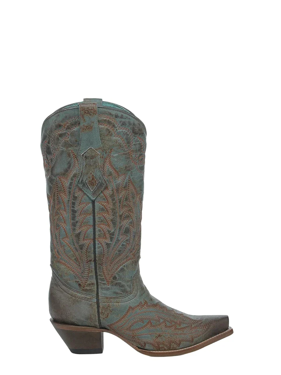 Corral Women's Vintage Worn Turquoise Snip Toe Western Boots Z5345 - Image 2